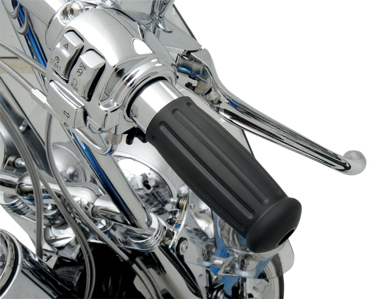 Drag Specialties Grips Vintage Touring Chrome/Rubber Grips Vntge 08-22