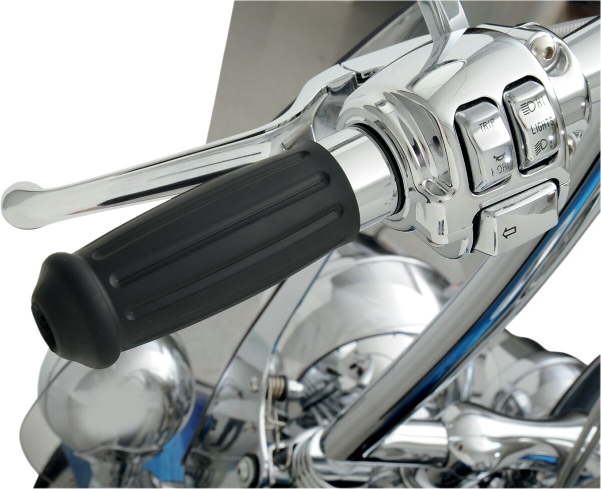 Drag Specialties Grips Vintage Touring Chrome/Rubber Grips Vntge 08-22