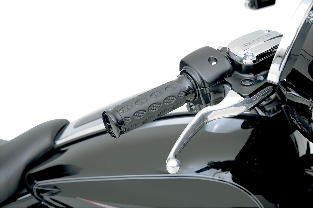 Drag Specialties Grips Hotop Touring Black/Rubber Grips Hotop Blk Tbw