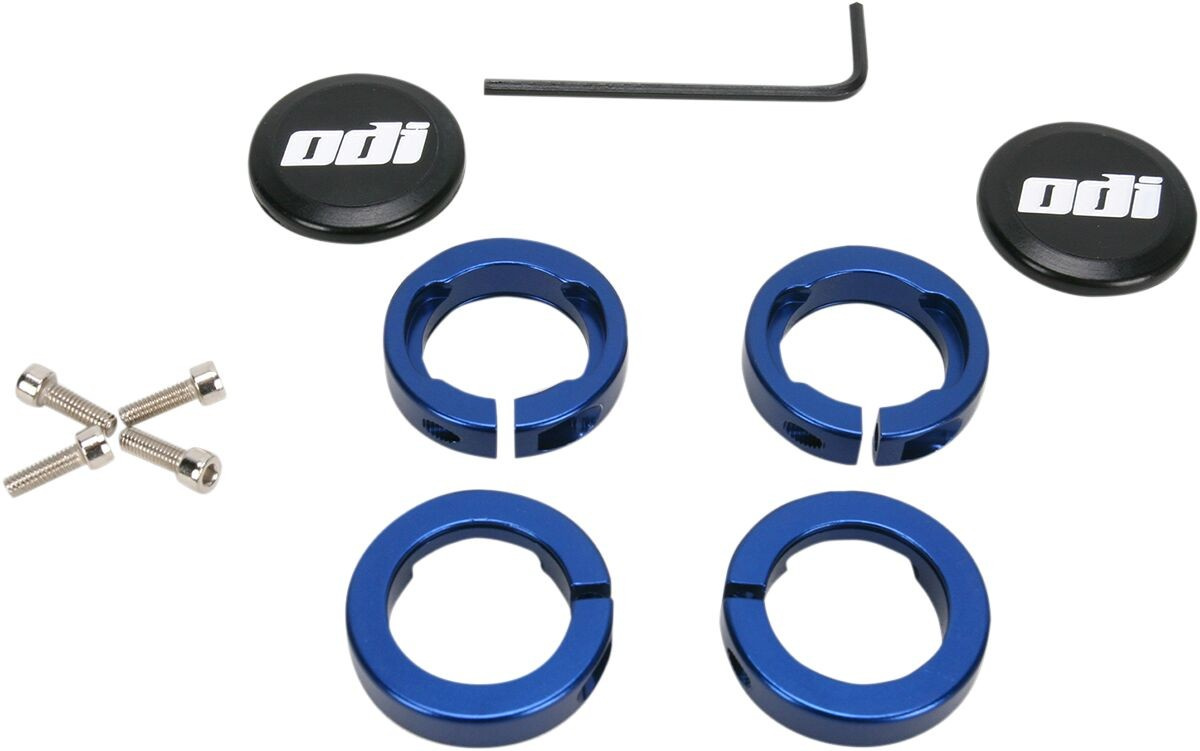 Odi Clamp Lock Jaw Handlebar End Plug Blue Clamps Lock Jaw Bl