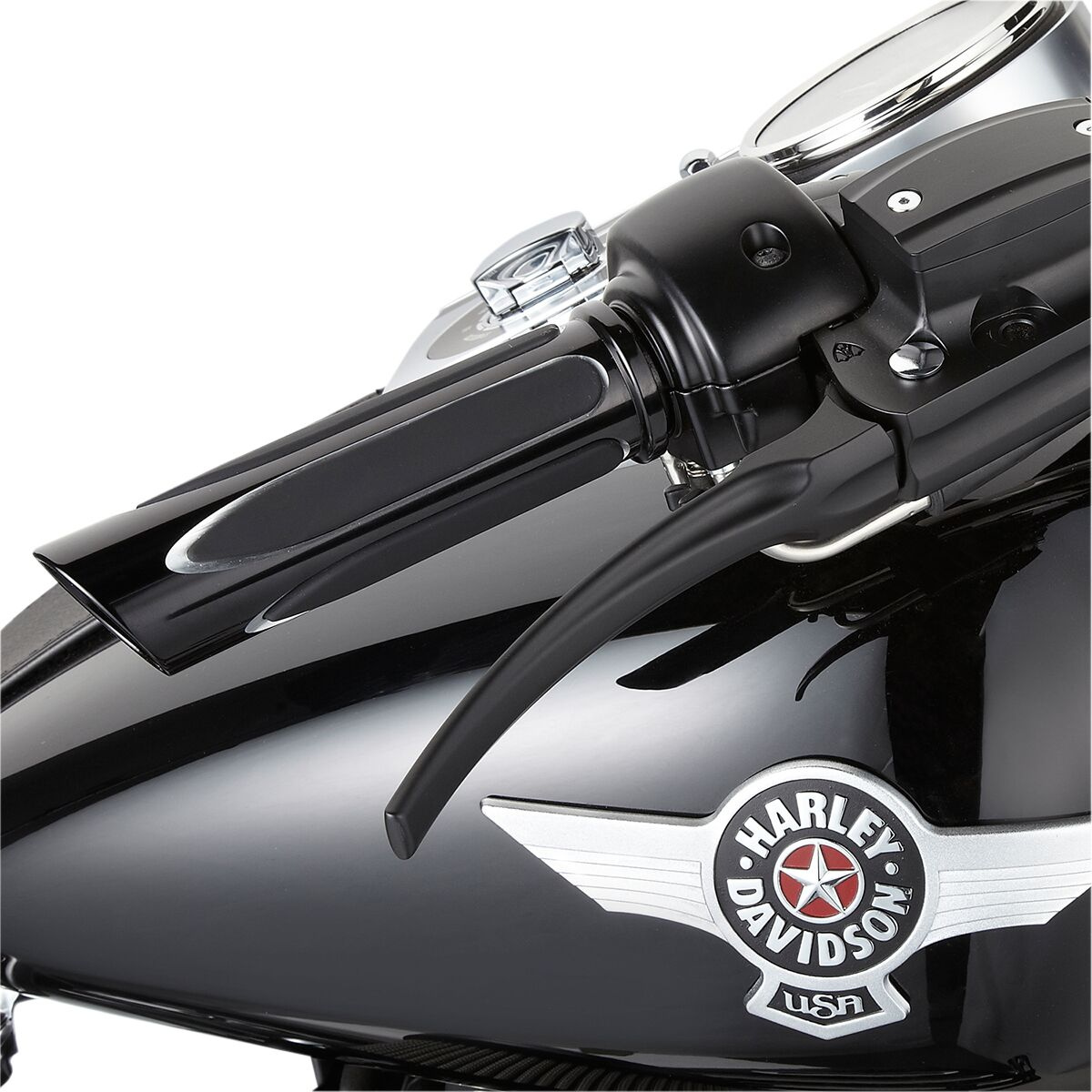 Arlen Ness Grips Deep Cut Comfort Deep Cut Throttle By Wire Black Grip