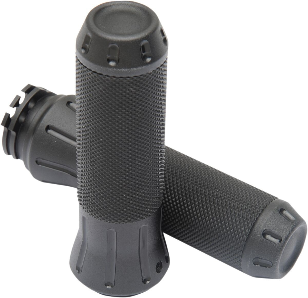Drag Specialties Cobra Hand Grips Stealth Tone Black Grips Custom Blk