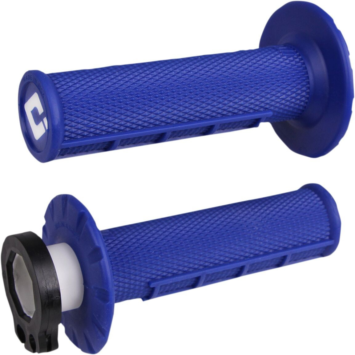 Odi Mx V2 Lock-On Half-Waffle Grip Blue Grip 1/2 Waffle Mx Blue