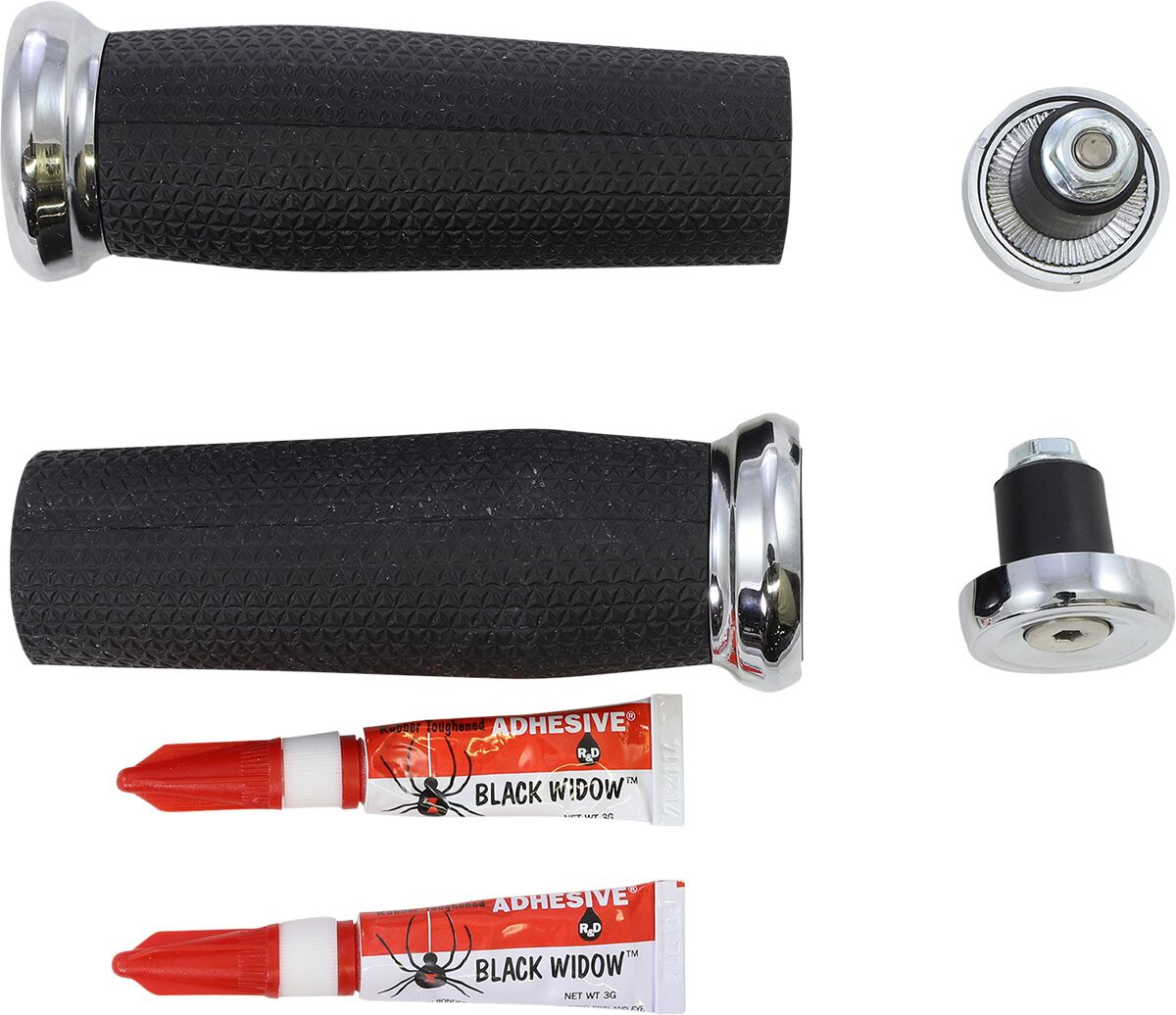 Kuryakyn Thresher Grips 7/8 In Uni Grip Thresher Univ 7/8 Ch