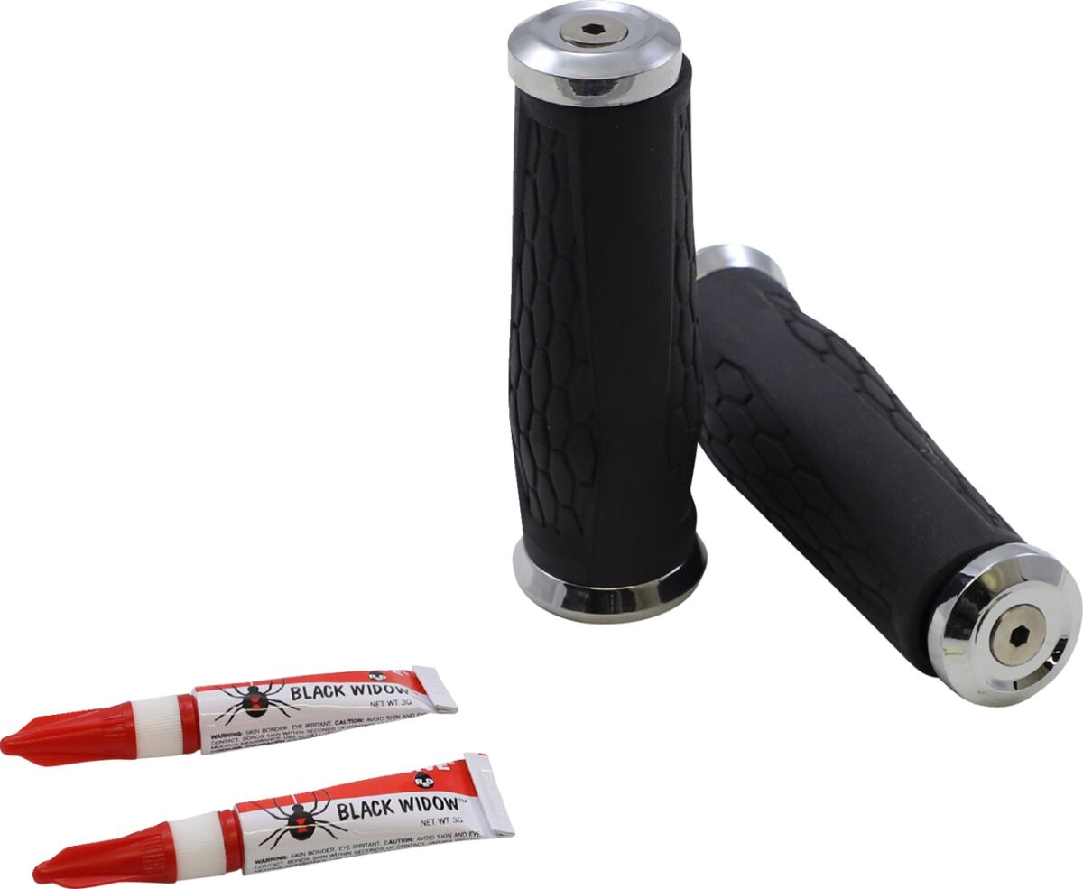 Kuryakyn  Universal Grips Hex - Chrome -