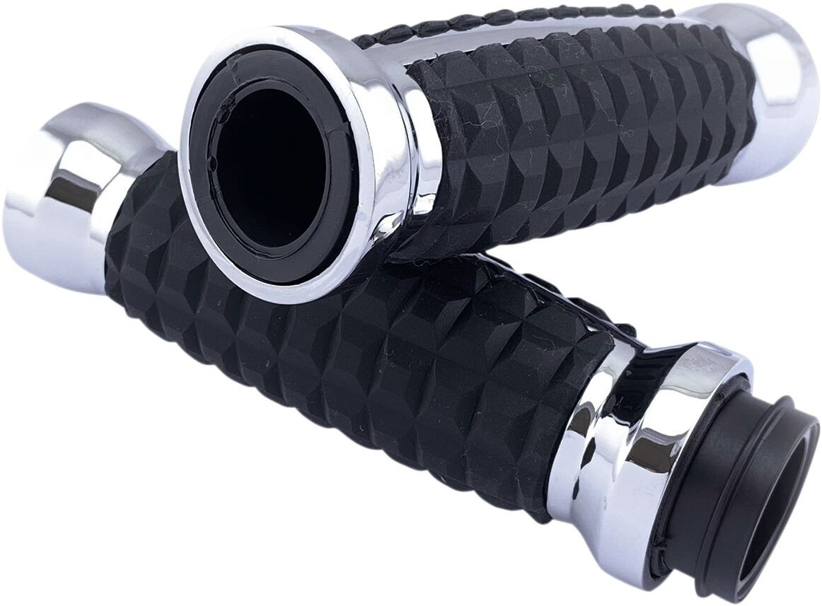 Drag Specialties  Grip Chr Grenade Grip Tbw