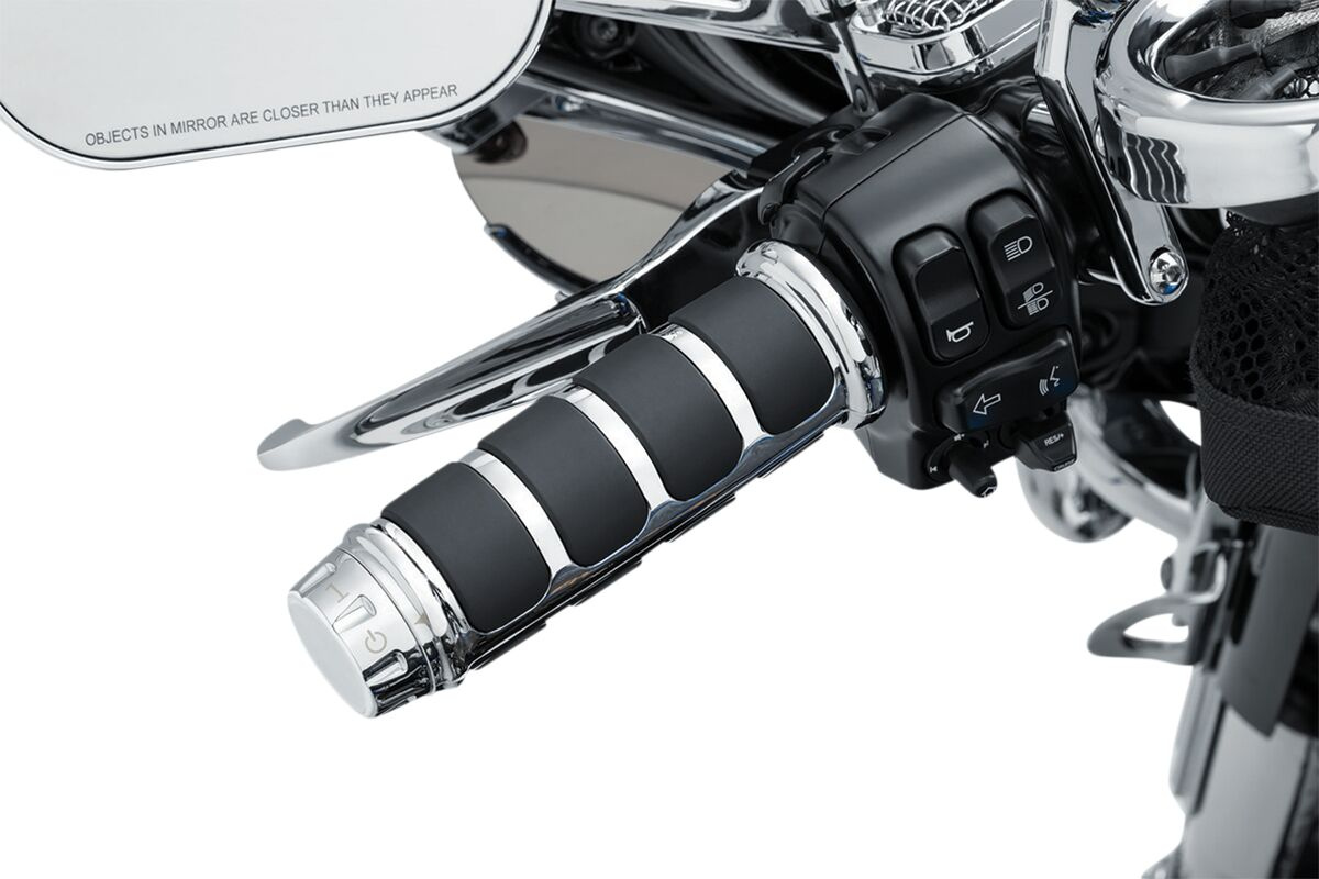 Kuryakyn Grip Iso 3 Piece 10+Fl Ch Grips 3-Piece Clamshell Iso W/