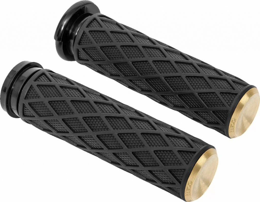 Arlen Ness Grips - Diamond - Cable - Brass Grips - Diamond - Cable - B