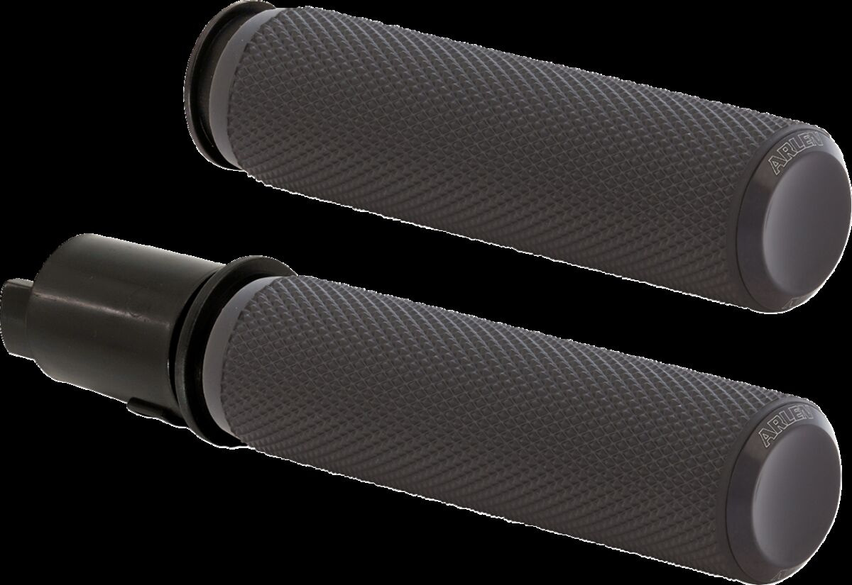 Arlen Ness Grips - Knurled - Tbw - Black Grips - Knurled - Flhx/Fltr 2