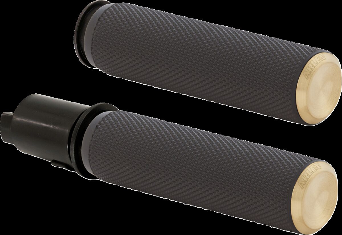 Arlen Ness Grips - Knurled - Tbw - Brass Grips - Knurled - Flhx/Fltr 2