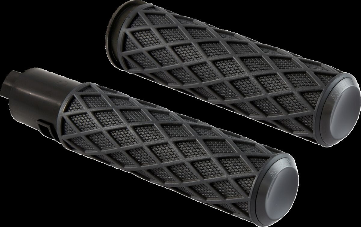 Arlen Ness Grips - Diamond - Tbw - Black Grips - Diamond - Flhx/Fltr 2
