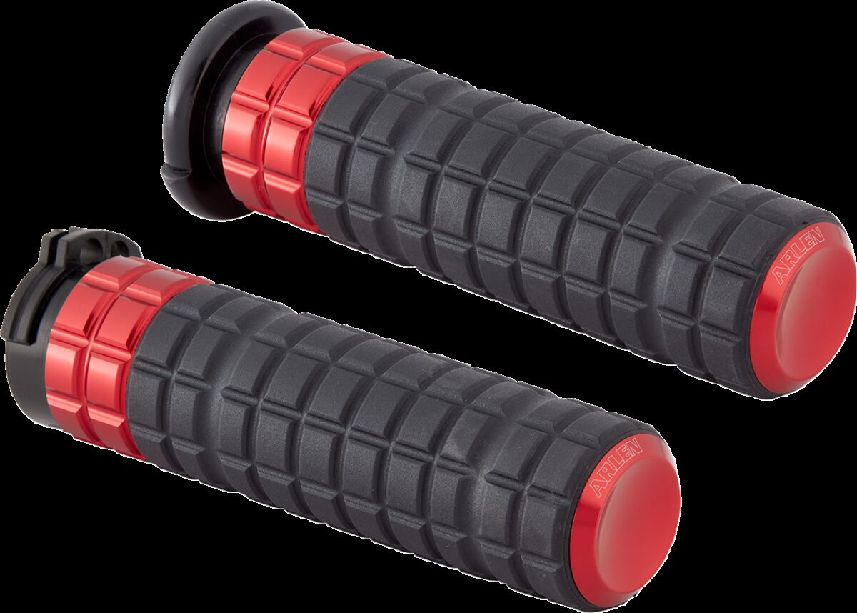 Arlen Ness Grip Speedliner  Cable Red Grips - Speedliner - Cable - R