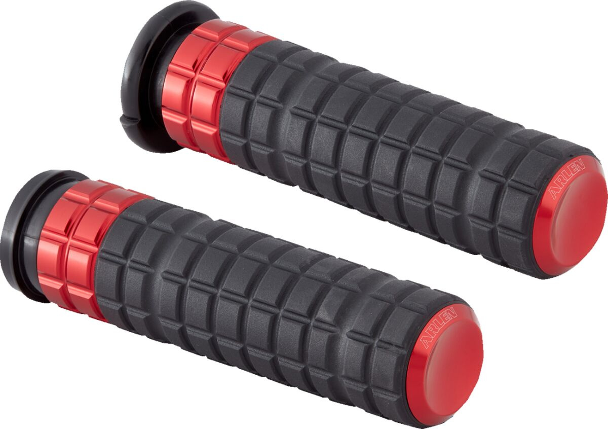 Arlen Ness Grip Speedliner Tbw Red Grips - Speedliner - Tbw - Red