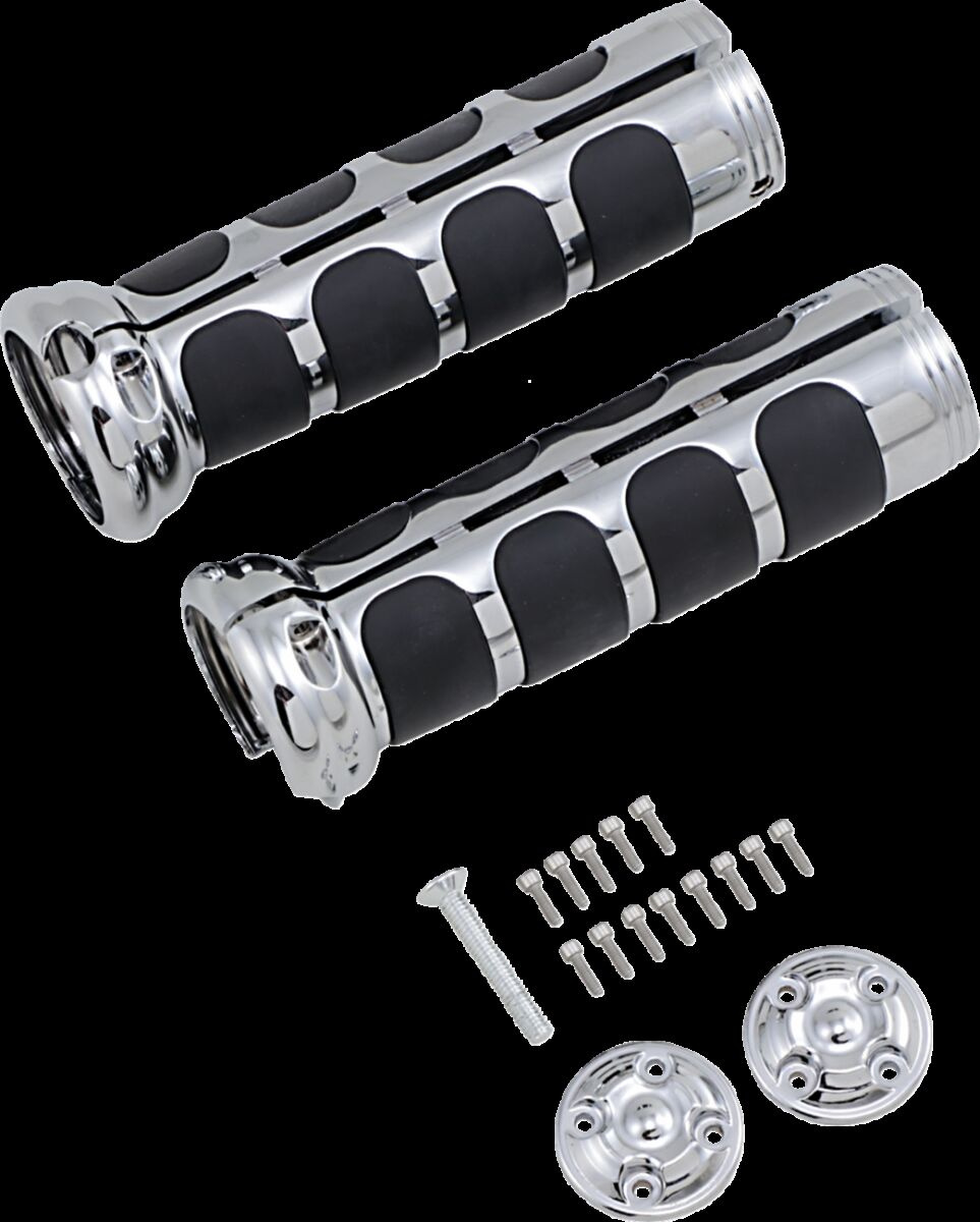 Kuryakyn Grips Iso Gl 1800 Heat  Chrome Grips Iso W/Oem Heated Grips -