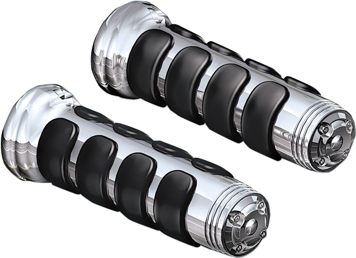 Kuryakyn Grips Iso Gl 1800 Heat  Chrome Grips Iso W/Oem Heated Grips -