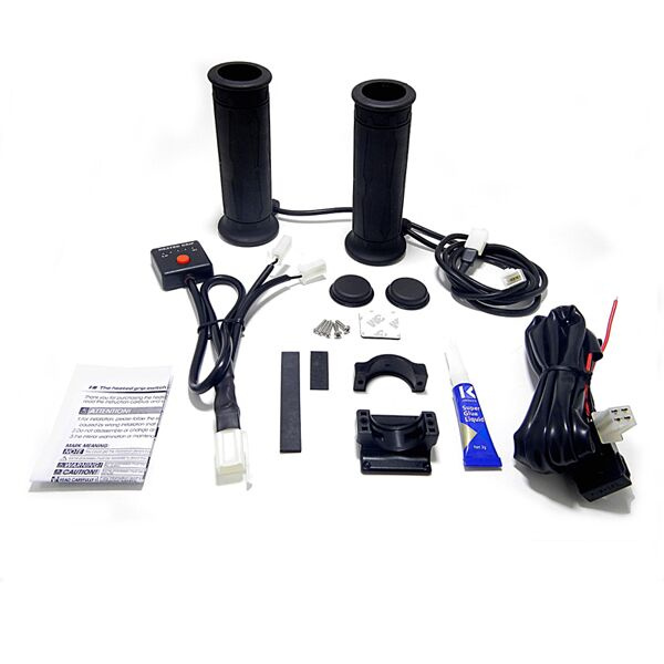 Koso North America Heated Grips Push Rubber Black Heat Grip Push 7/8+1