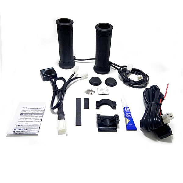 Koso North America Heated Grips Push Rubber Black Heat Grip Push 7/8+7