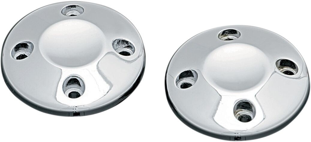 Kuryakyn End Caps Plain For Iso Grips Chrome Caps End Plain - For Iso