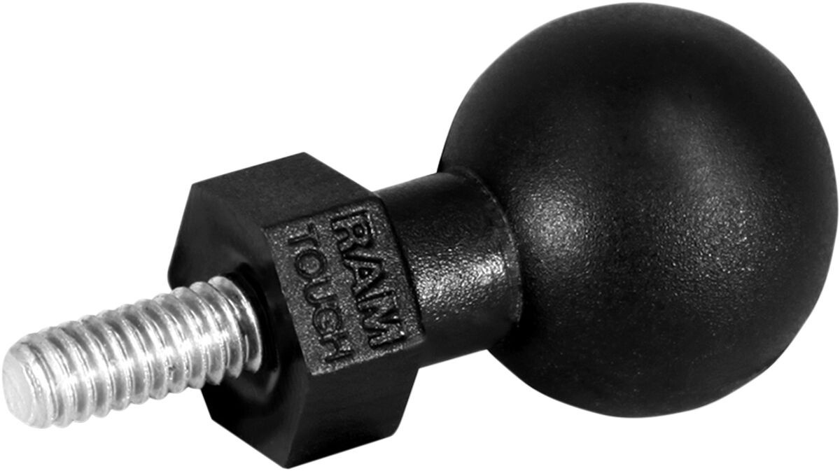 Ram Mounts Mount Ball Base Male Threat Aluminum Rubber Black Natural B