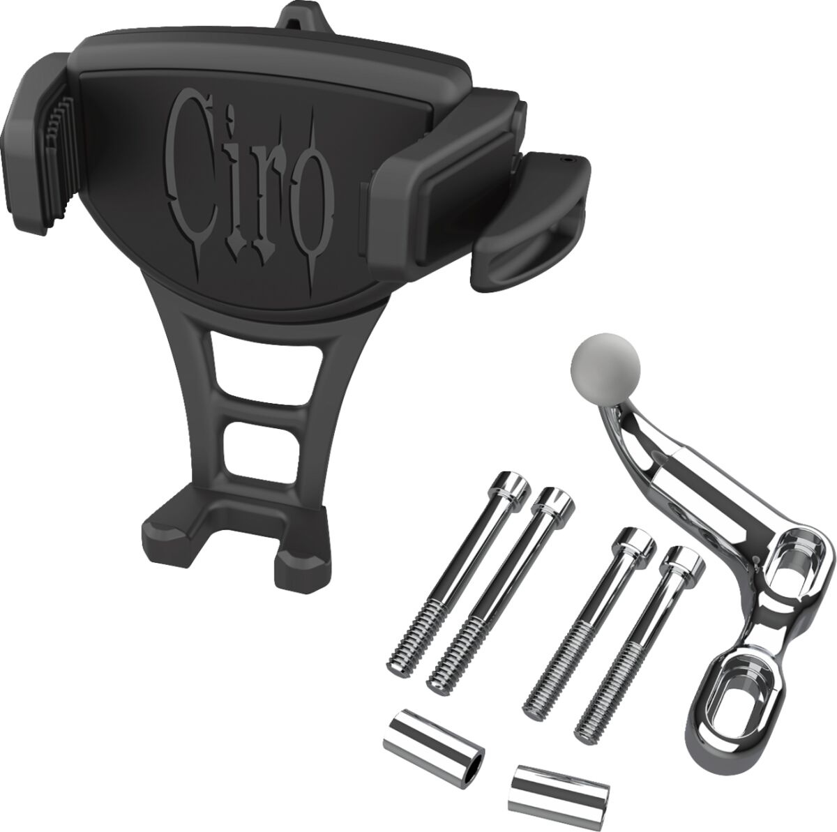 Ciro Phone Holder - Constrictor - Black - Chrome Offset Perch Mount Ho