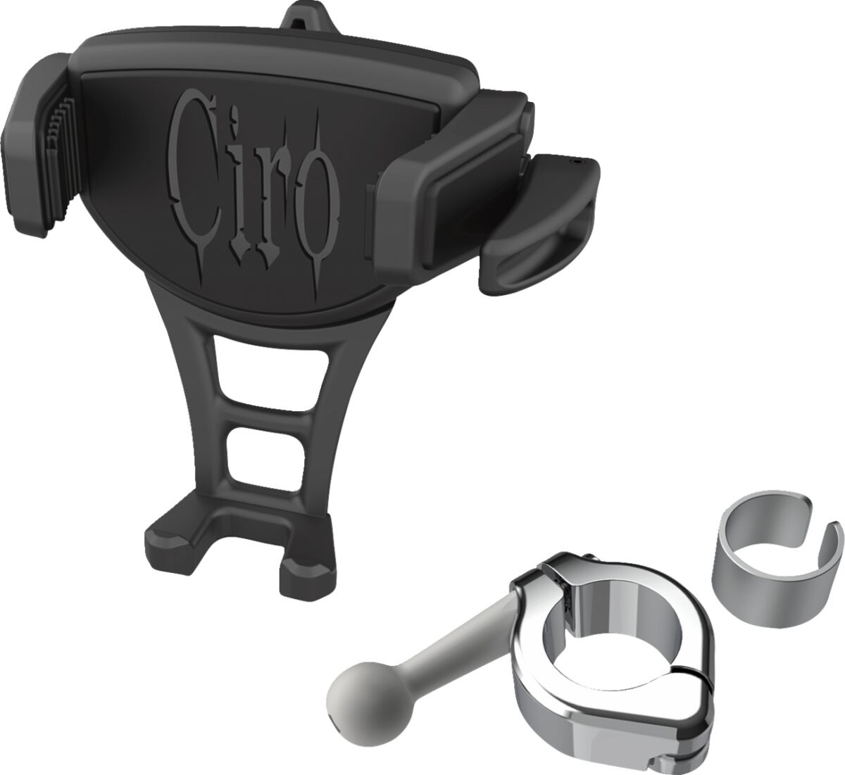 Ciro Phone Holder - Constrictor - Black - Chrome 7/8
