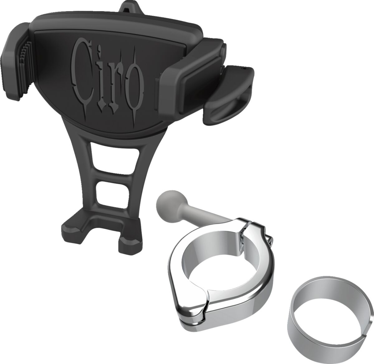 Ciro Phone Holder - Constrictor - Black - Chrome 1-1/8