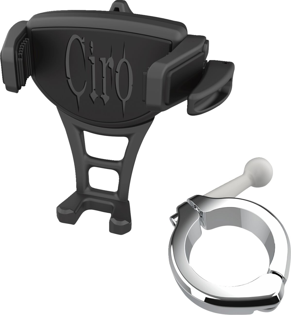 Ciro Phone Holder - Constrictor - Black - Chrome 1-1/2