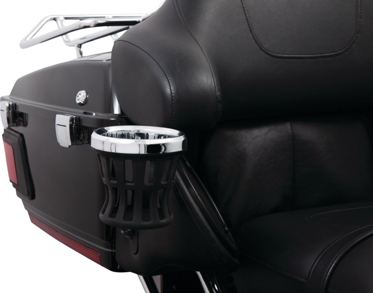 Ciro Drink Holder - Gen 2 - Chrome - Passenger - Black Mount Holder Dr