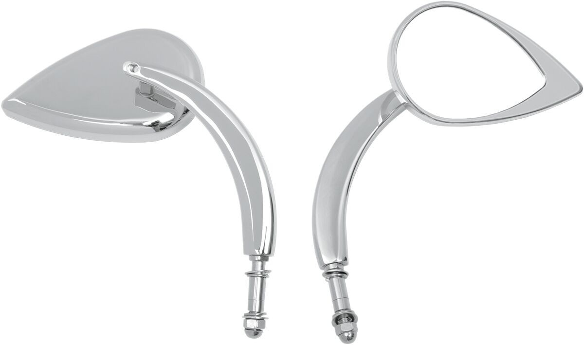 Drag Specialties Mirror Teardrop W/ Long Stem Chrome Mirror T-Drop Chr