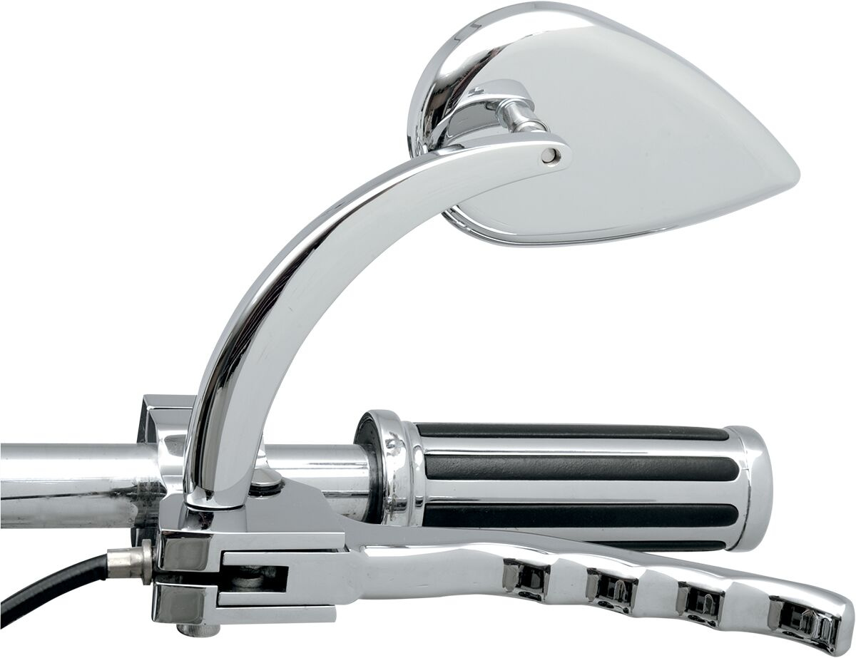 Drag Specialties Mirror Teardrop W/ Long Stem Chrome Mirror T-Drop Chr