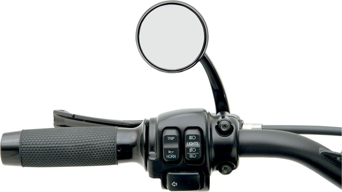 Todd'S Cycle Mirror Bar End Shooter Left Black Mirror Shooter Left Blk