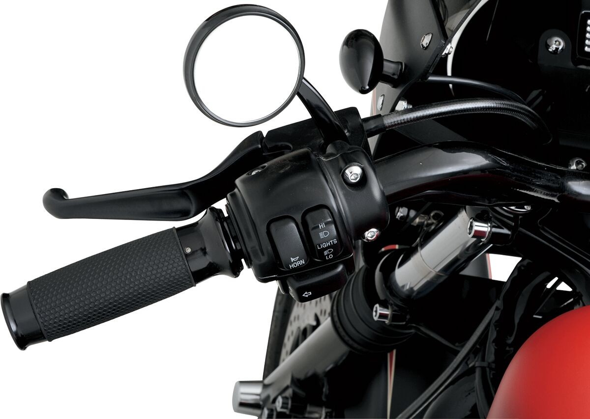 Todd'S Cycle Mirror Bar End Shooter Left Black Mirror Shooter Left Blk