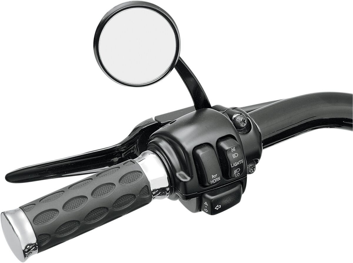 Todd'S Cycle Mirror Bar End Shooter Left Black Mirror Shooter Left Blk
