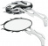 Drag Specialties Mirror Kit Flame Oval W/ Flame Stems Chrome/Black Mir