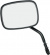 Drag Specialties Mirror Rectangular Black W/ Short Stem Mirror Pln Std