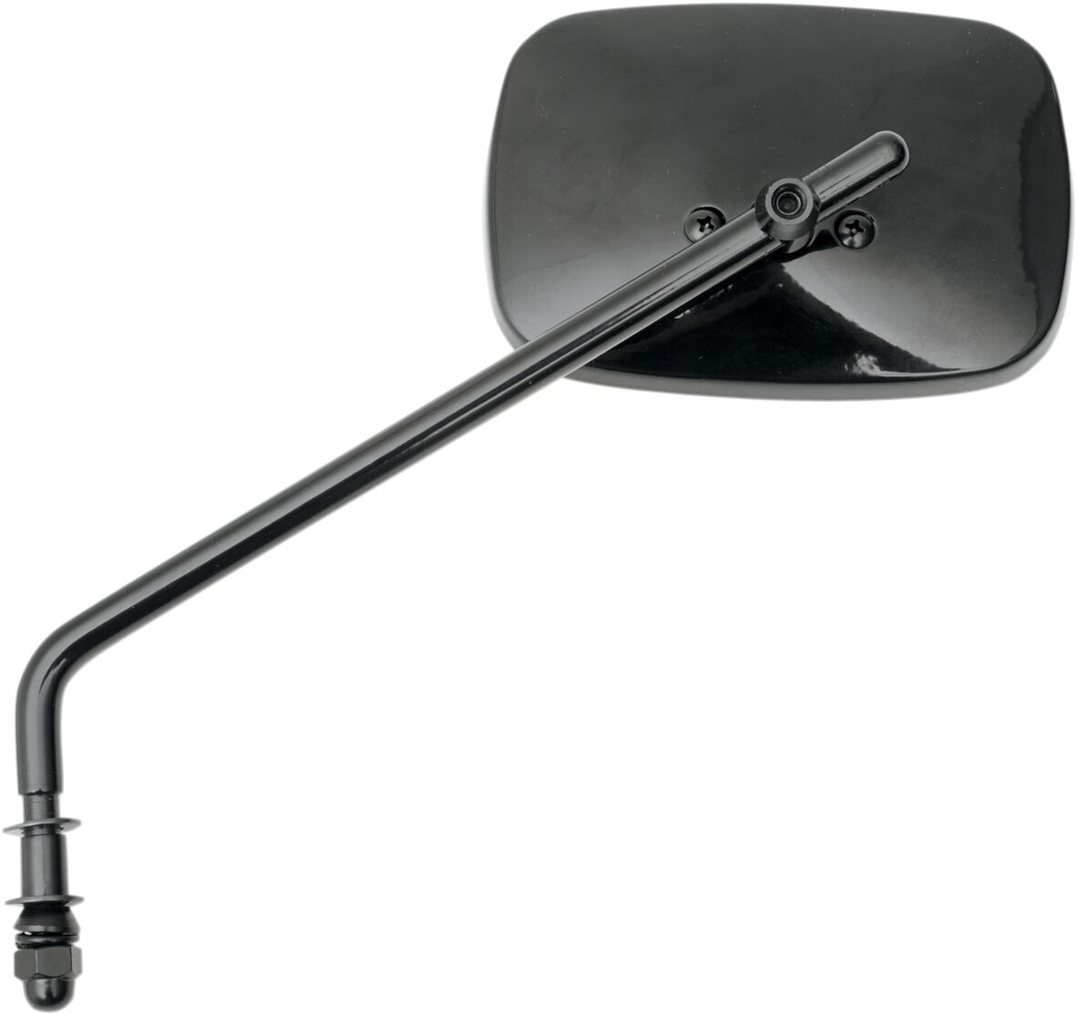 Drag Specialties Mirror Rectangular Black W/ Lowrider Stem Mirror Pln