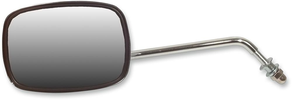 Emgo Mirror Short Stem Bolt-On Left Chrome Mirror Chrome Left Ec Stem