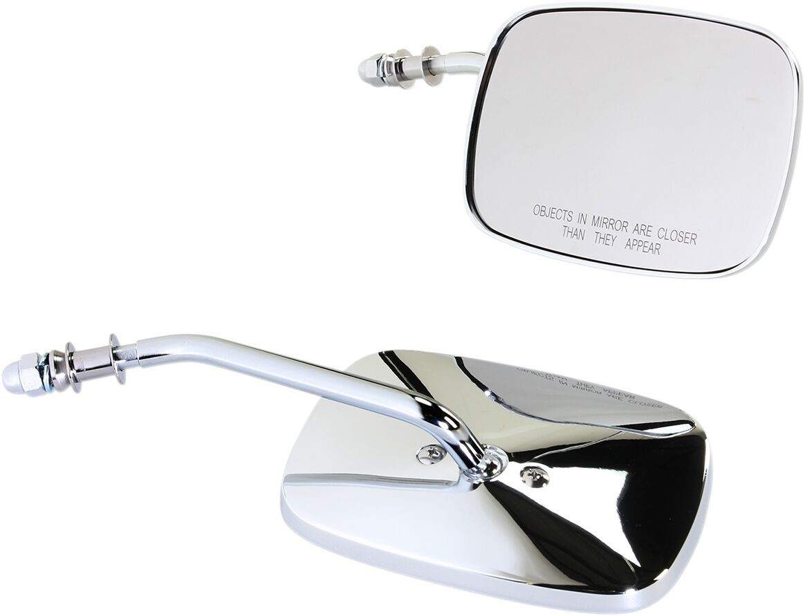 Drag Specialties Mirrors Oem-Style Rectangular Short Chrome Mirrors Re