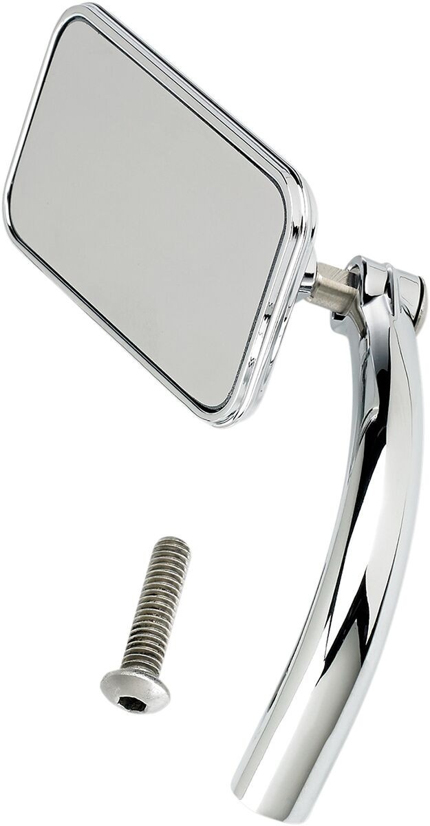 Biltwell Utility Rectangular Mirror With Perch Mount Chrome Mirror Rec