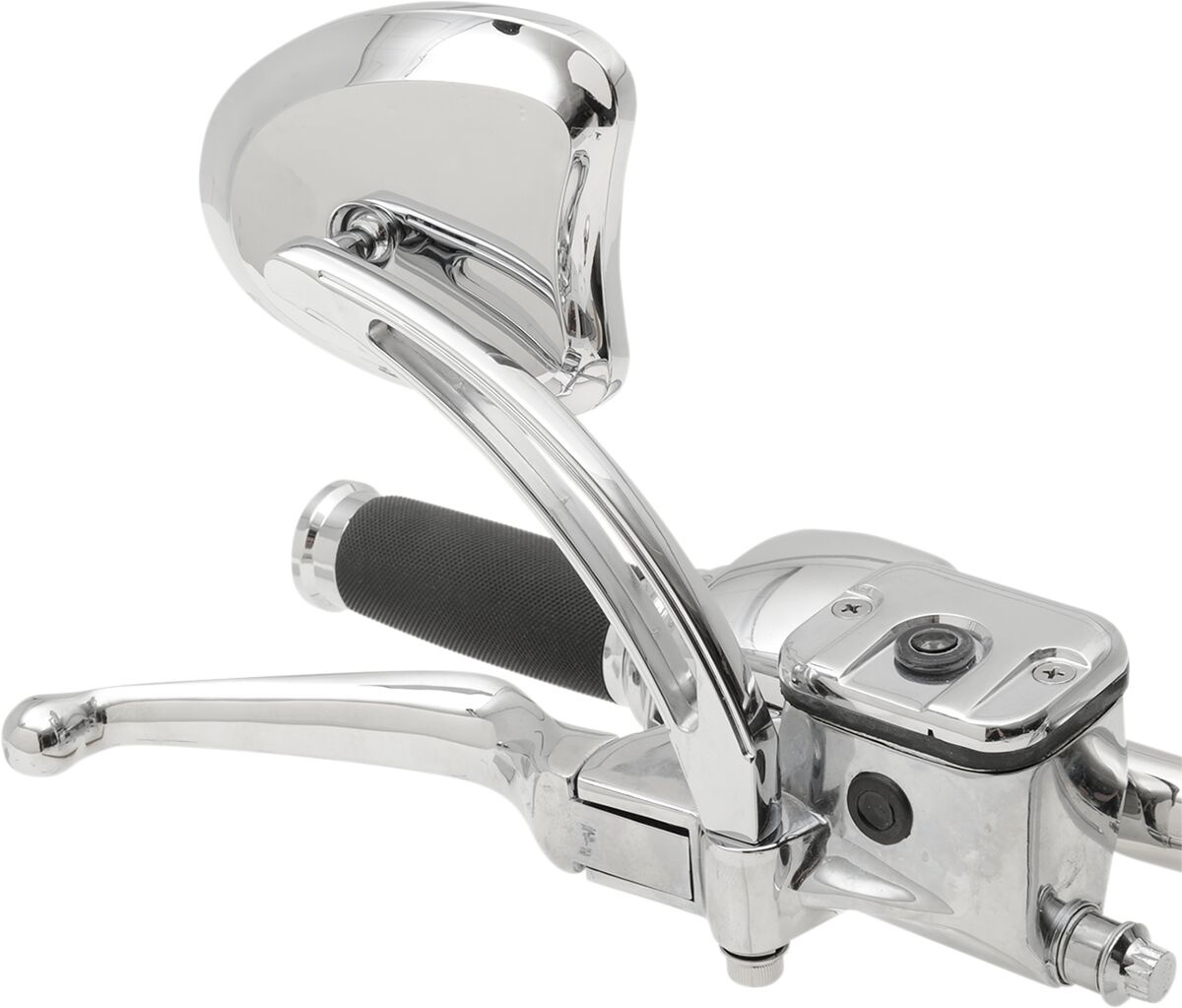 Drag Specialties Mirrors Tapered With Long Slotted Stems Chrome Mirror