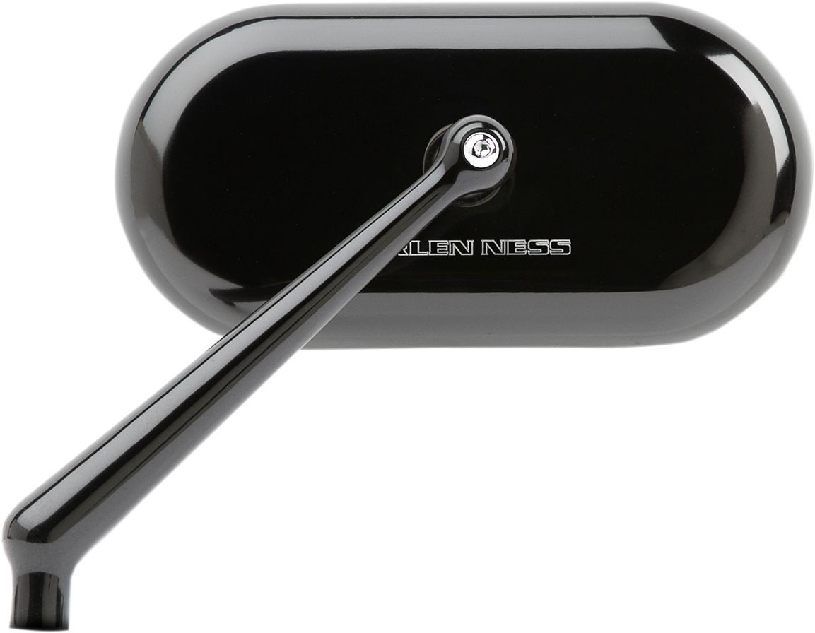 Arlen Ness Mirror Oval Black Left Mirror - Oval Forged - Left -