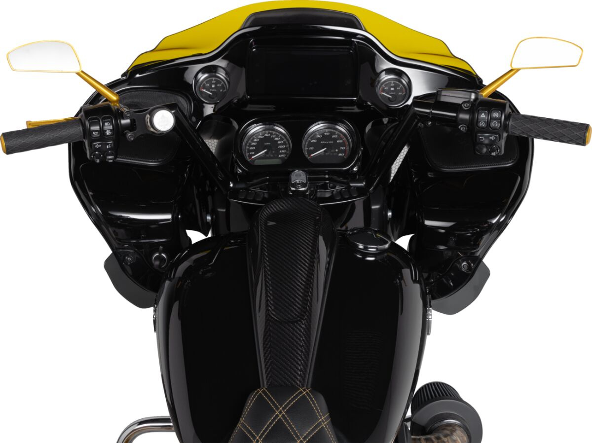 Arlen Ness Mirror T-Drop Rh Gold Mirror - Tearchop Forged - Rig