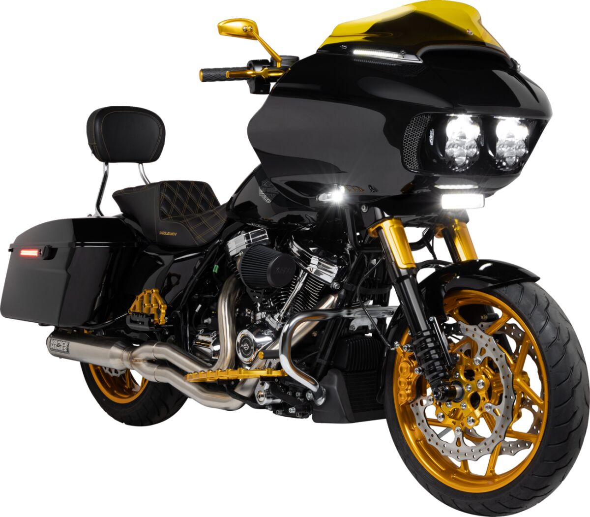 Arlen Ness Mirror T-Drop Rh Gold Mirror - Tearchop Forged - Rig