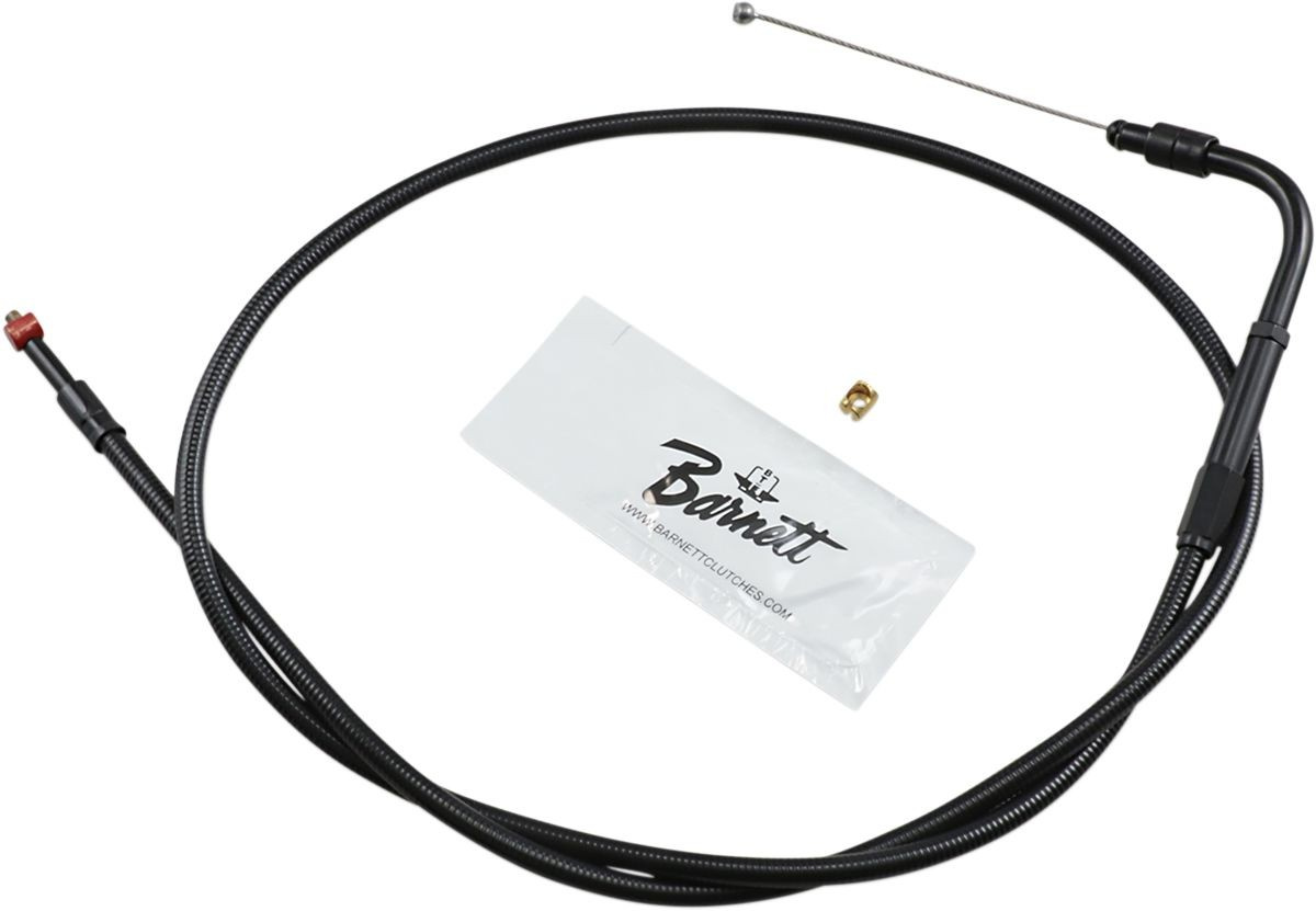 Barnett Throttle Cable Stealth-Black-On-Black Oversize +3
