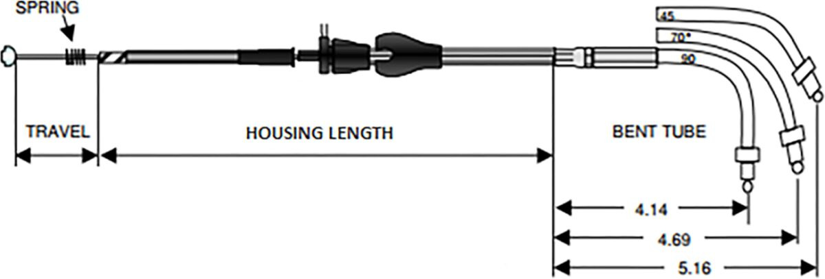 Drag Specialties Cruise Cable Stainless Steel 39