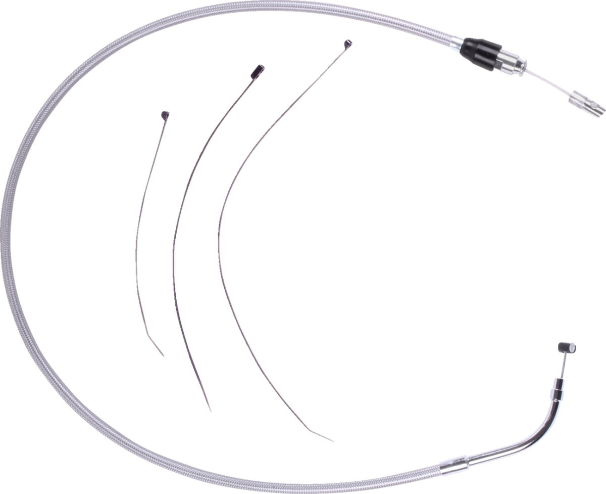 Drag Specialties Clutch Cable - Upper - Stainless Steel Cable Clutch Q