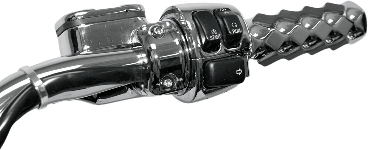 Drag Specialties Dual Cable Clamp Throttle/Idle 1.25