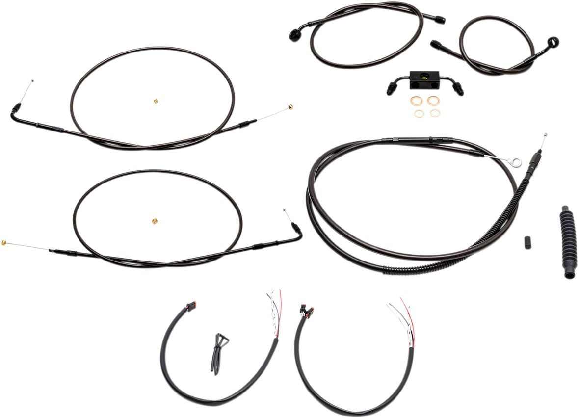 La Choppers Complete Cable Kit For 12-14 Ape Hangers Midnight Series B