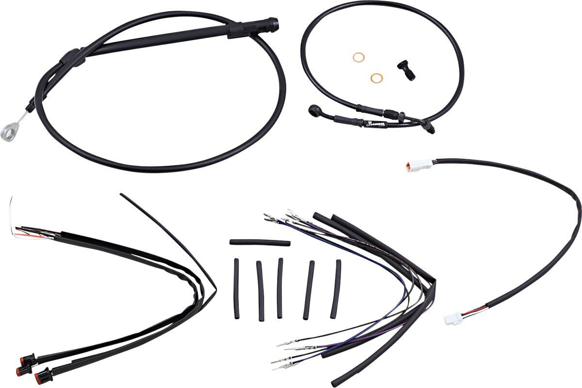 Burly Brand Black Vinyl Jail Bar Cable Kit For 12