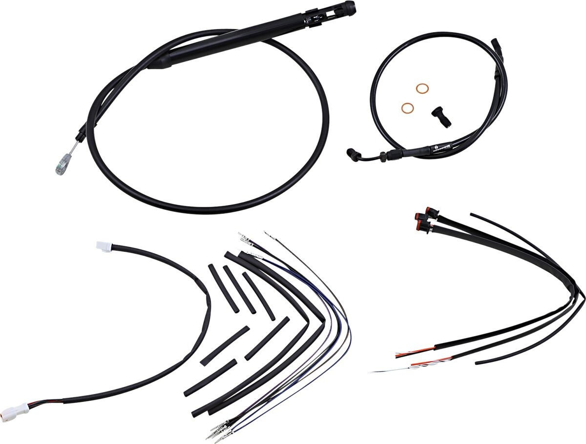 Burly Brand Black Vinyl Jail Bar Cable Kit For 14